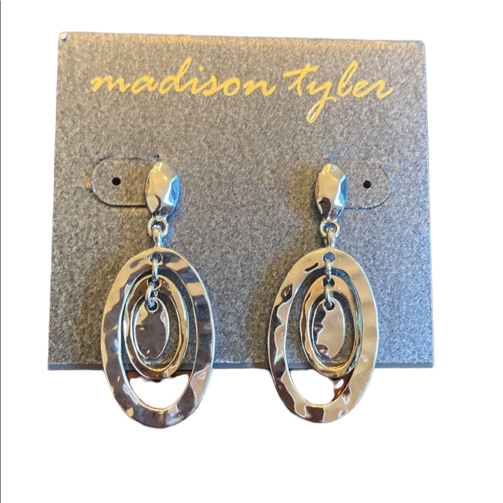 Madison Tyler Mixed Metal Silver and Gold Loop Drop Earrings